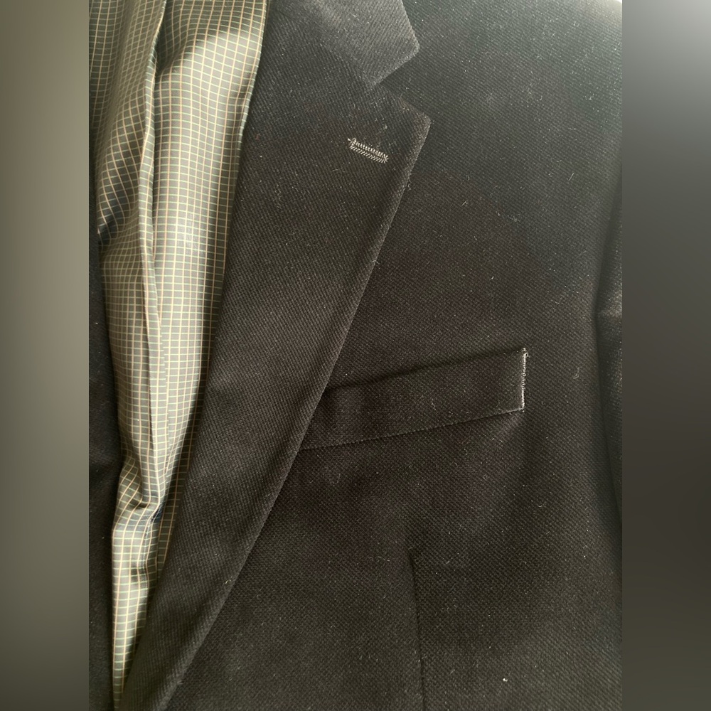 Lauren Ralph Lauren Blazer Mens 44L Black Wool Corduroy Sport Coat Velvet Casual - Picture 4 of 12